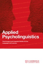 Portada de Applied Psycholinguistics