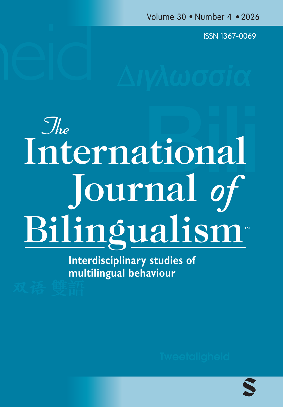 Portada de International Journal of Bilingualism